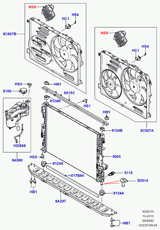 Land Rover LR000243 - Капачка, резервоар за охладителна течност vvparts.bg