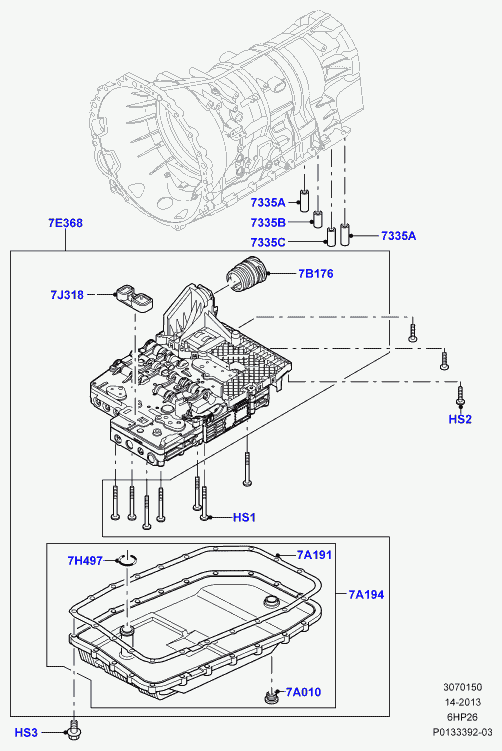 Land Rover LR 007474 - Хидравличен филтър, автоматична предавателна кутия vvparts.bg