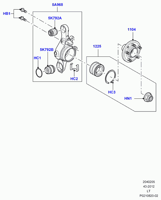 Land Rover LR045917 - Комплект колесен лагер vvparts.bg