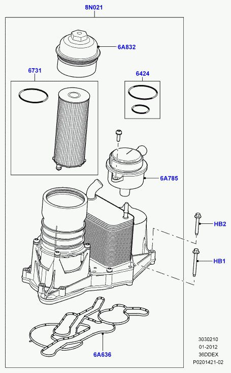 Land Rover LR 002338 - Маслен филтър vvparts.bg