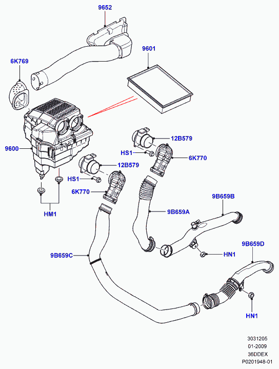 Rover PHE 0001 12 - Въздушен филтър vvparts.bg