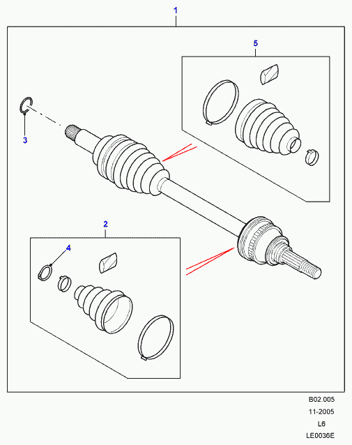 Land Rover TDR500210 - Маншон, полуоска vvparts.bg