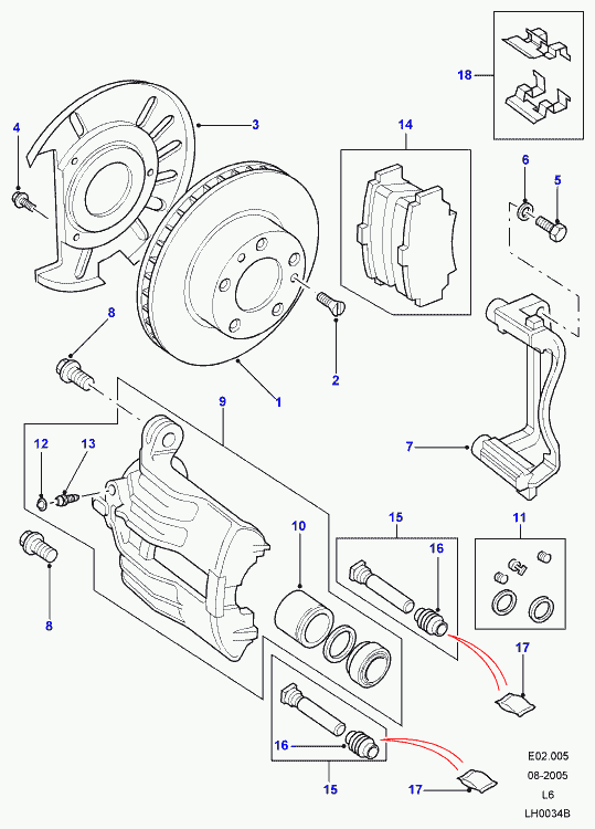 Land Rover SEG100260 - Спирачен апарат vvparts.bg