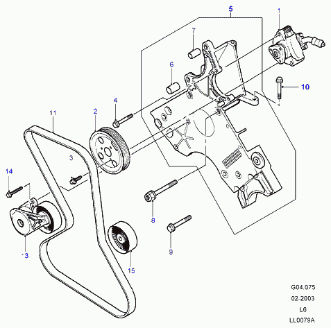 Land Rover PQS101271L - Пистов ремък vvparts.bg