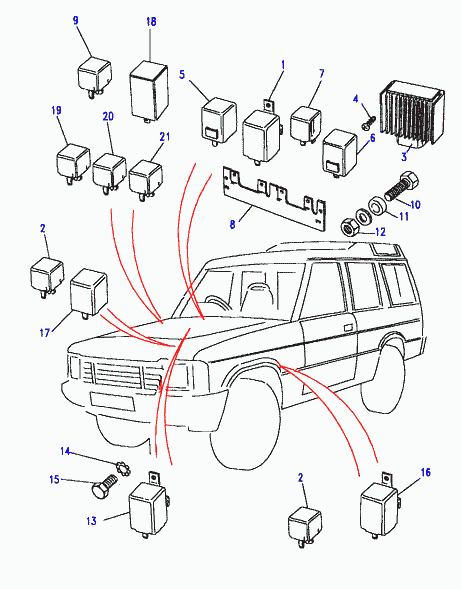 Land Rover YWB10027L - Relay vvparts.bg