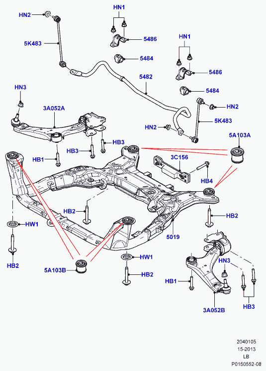 Land Rover #LR007205 - Носач, окачване на колелата vvparts.bg