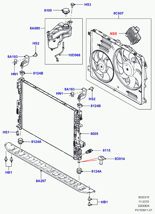 Land Rover LR006714 - Радиатор, охлаждане на двигателя vvparts.bg