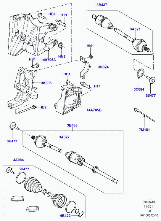 Land Rover LR000577 - Комплект колесен лагер vvparts.bg