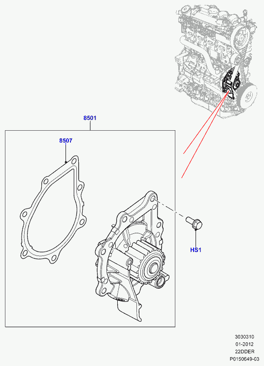 LEXUS LR011694 - Pump - Water, L359 Freelander vvparts.bg