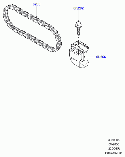 Land Rover LR 000663 - Комплект ангренажна верига vvparts.bg