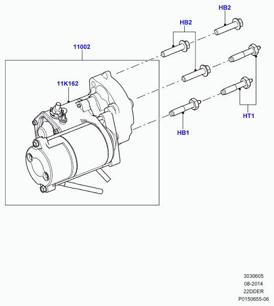 Land Rover LR007372 - Стартер vvparts.bg