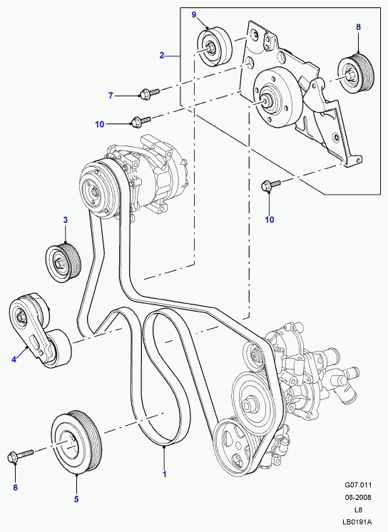 Land Rover PQR500230 - Паразитна / водеща ролка, пистов ремък vvparts.bg