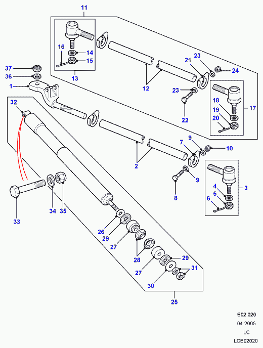 Land Rover RTC 5869 - Накрайник на напречна кормилна щанга vvparts.bg