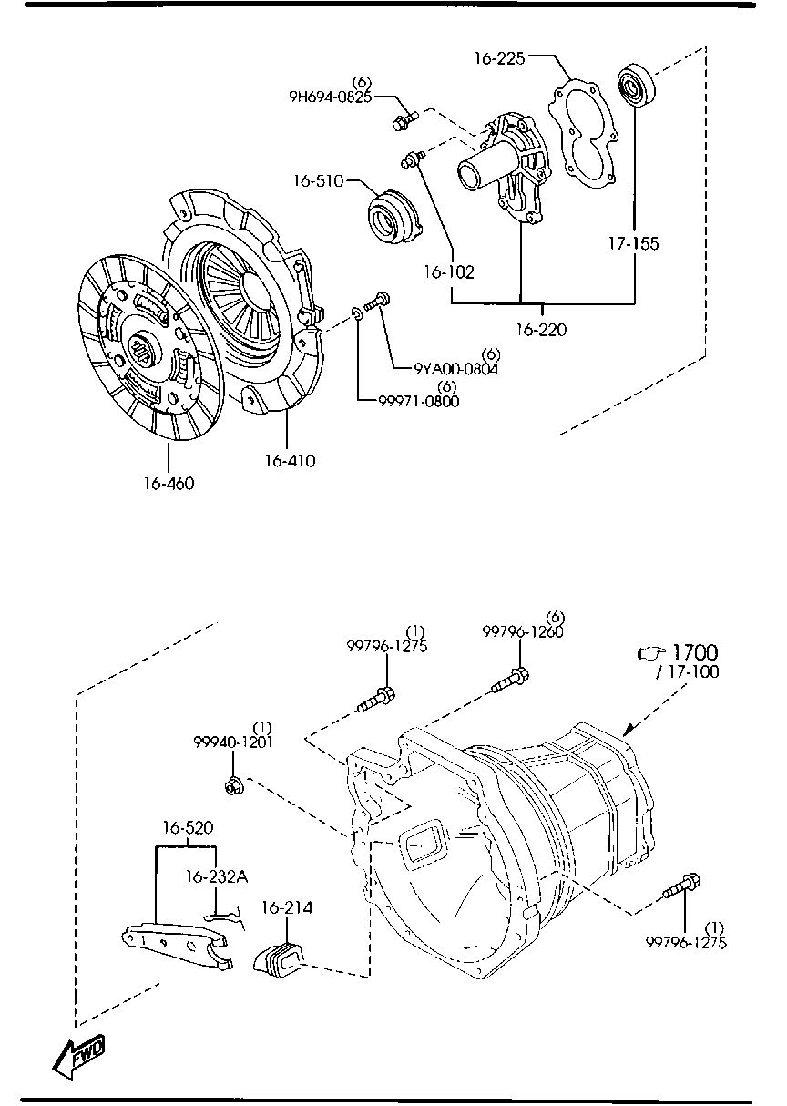 MAZDA B634-16-460C - Диск на съединителя vvparts.bg