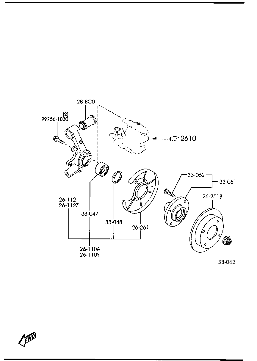 MAZDA B455-33-047D - Комплект колесен лагер vvparts.bg