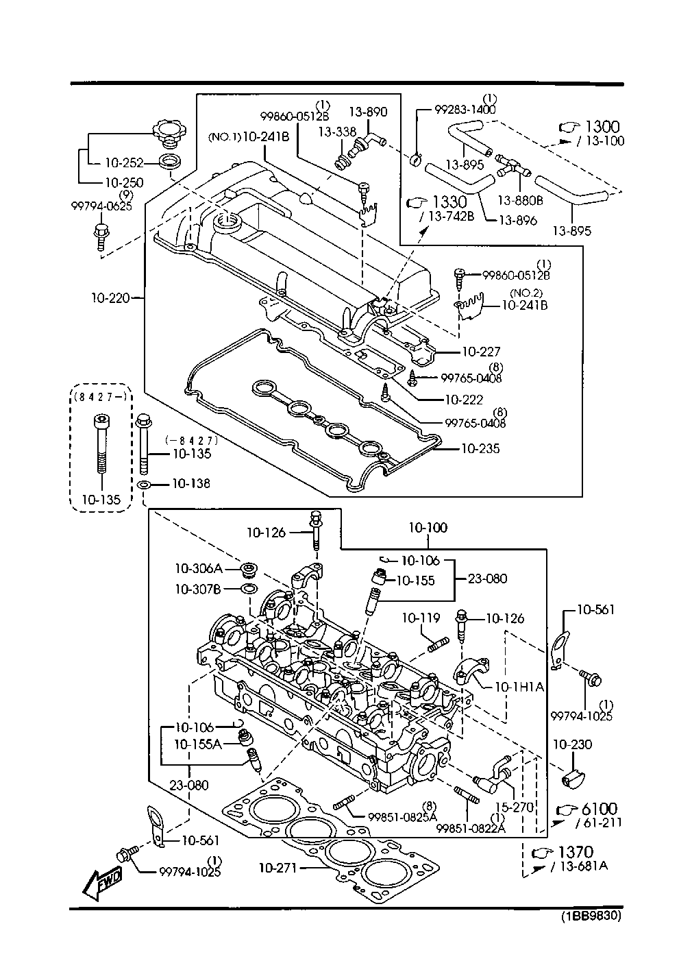 MAZDA Z501-10-155 - Комплект гумички, стъбло на клапана vvparts.bg