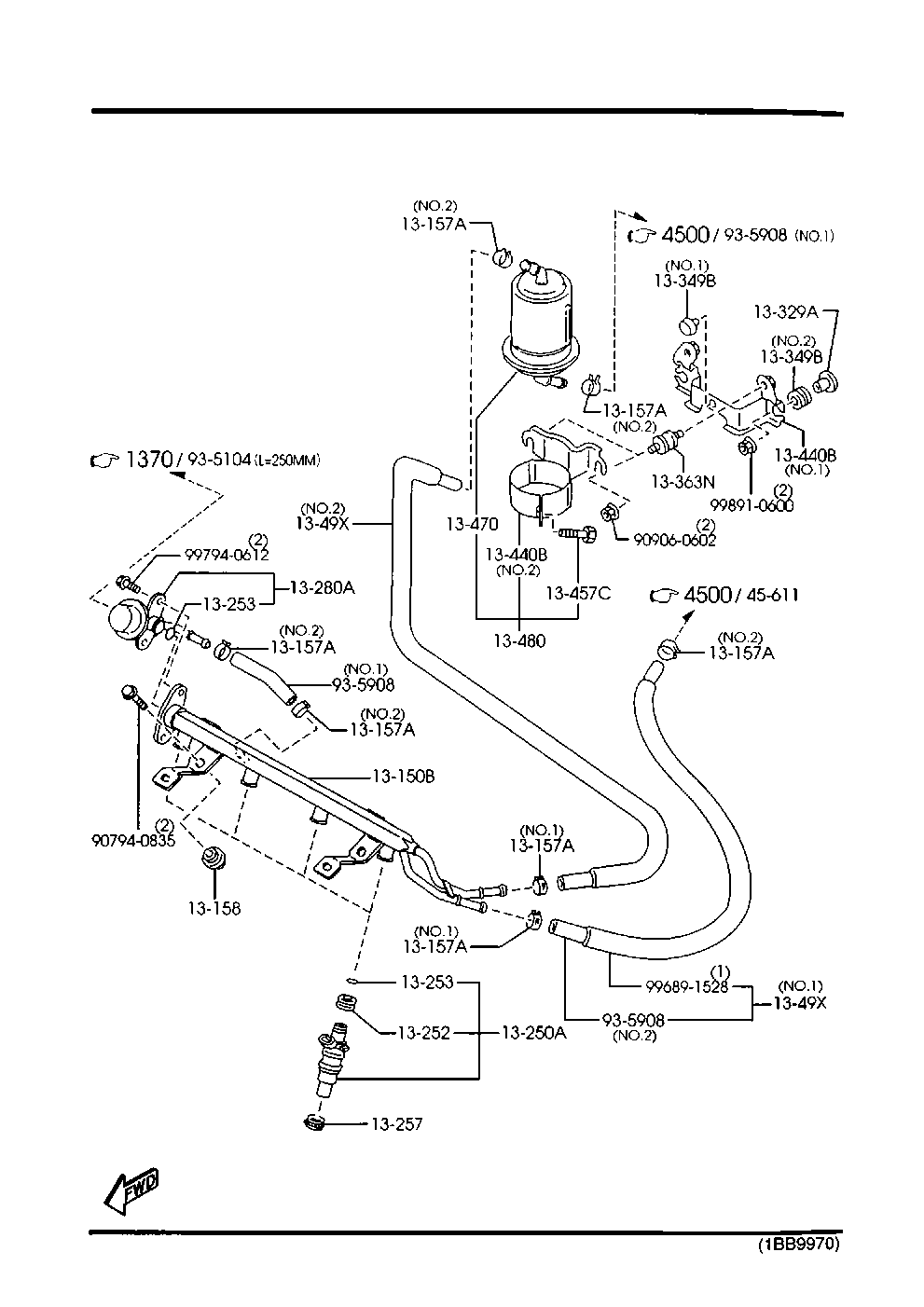 MAZDA Z5Y1-13-480 - Горивен филтър vvparts.bg