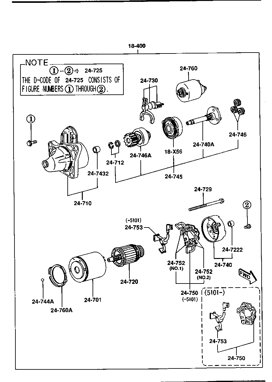 MAZDA BPD4-18-X70 - Държач, карбонови четки vvparts.bg