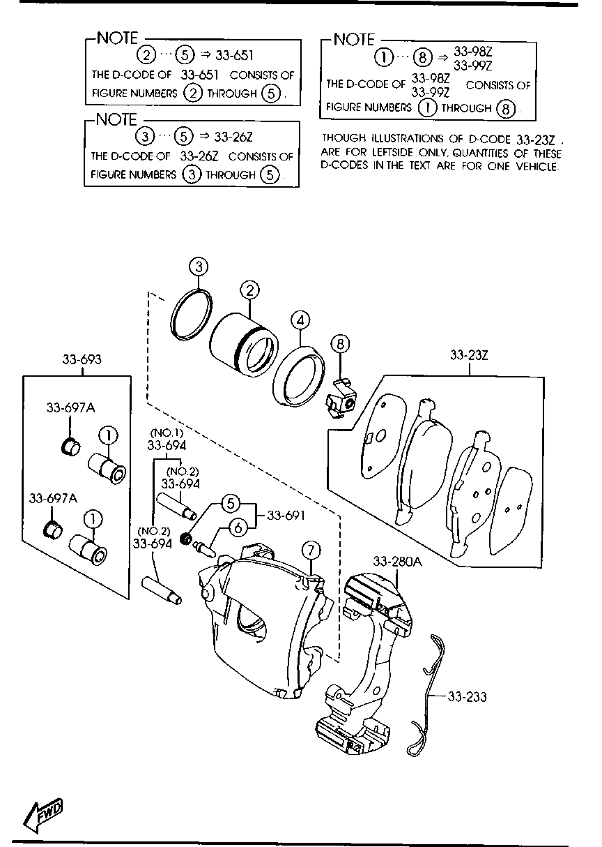 MAZDA BPYK-33-61XB - Спирачен апарат vvparts.bg