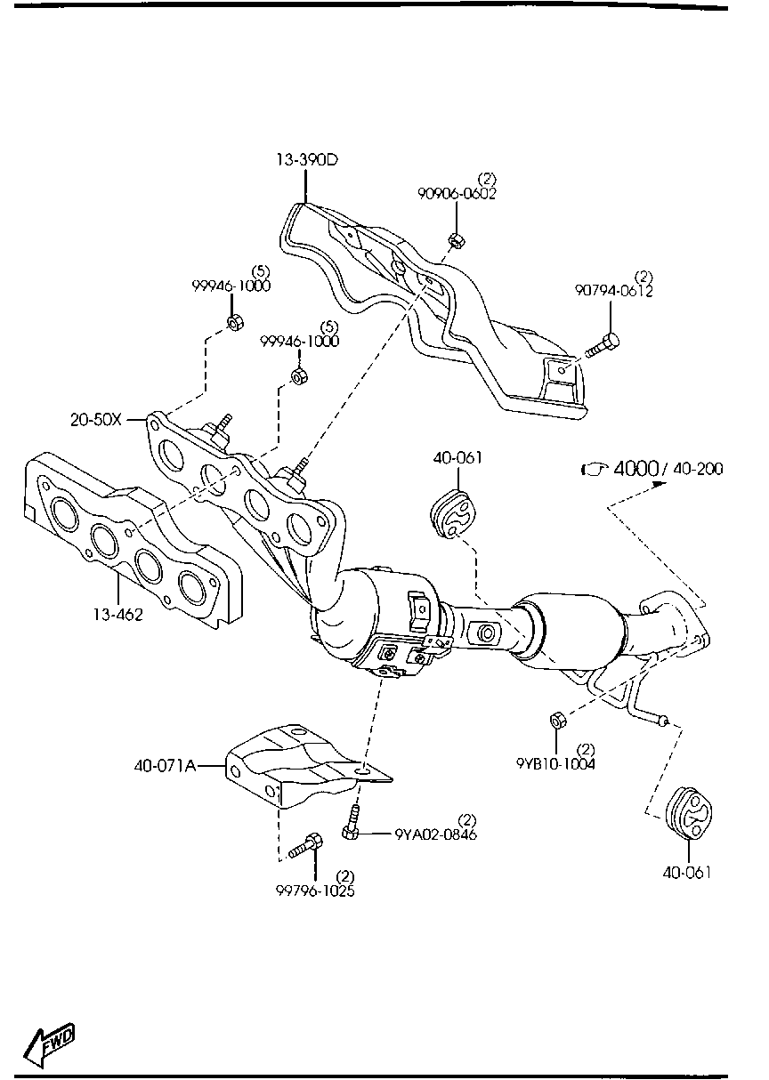 MAZDA Z6Y3-20-50XC - Катализатор vvparts.bg