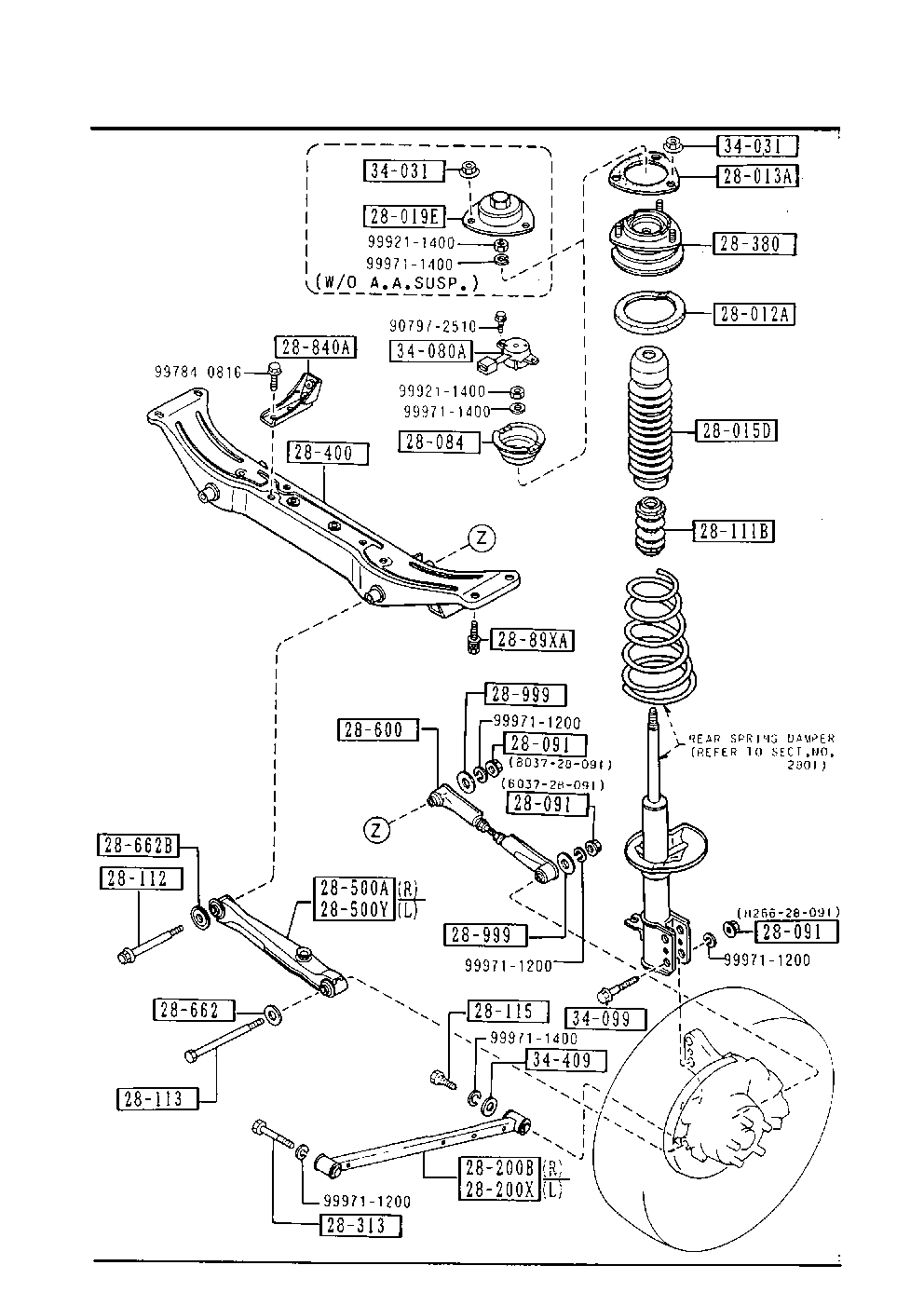 MAZDA G211-28-600B - Носач, окачване на колелата vvparts.bg