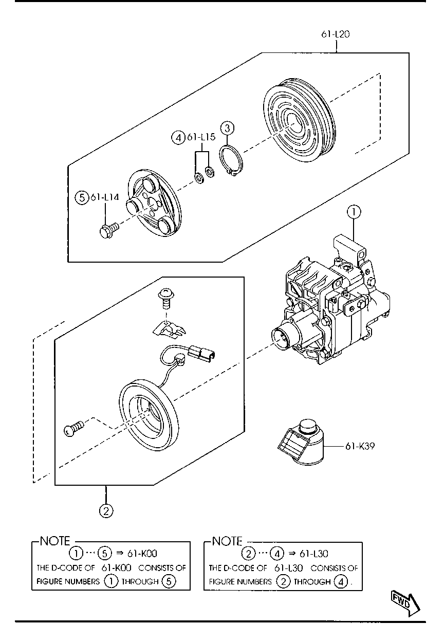 OM GJ6A-61-K00C - Компресор, климатизация vvparts.bg