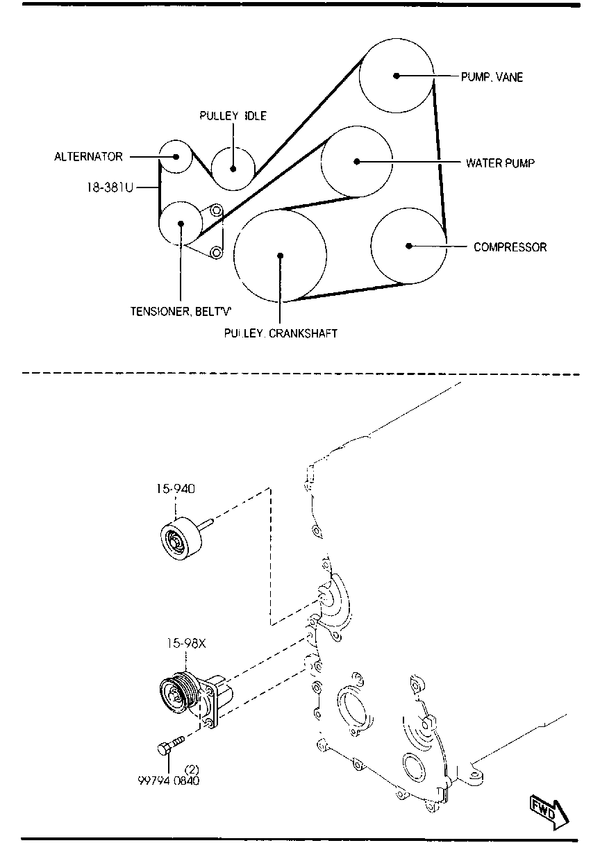 Jeep L3K9-15-909A - Пистов ремък vvparts.bg