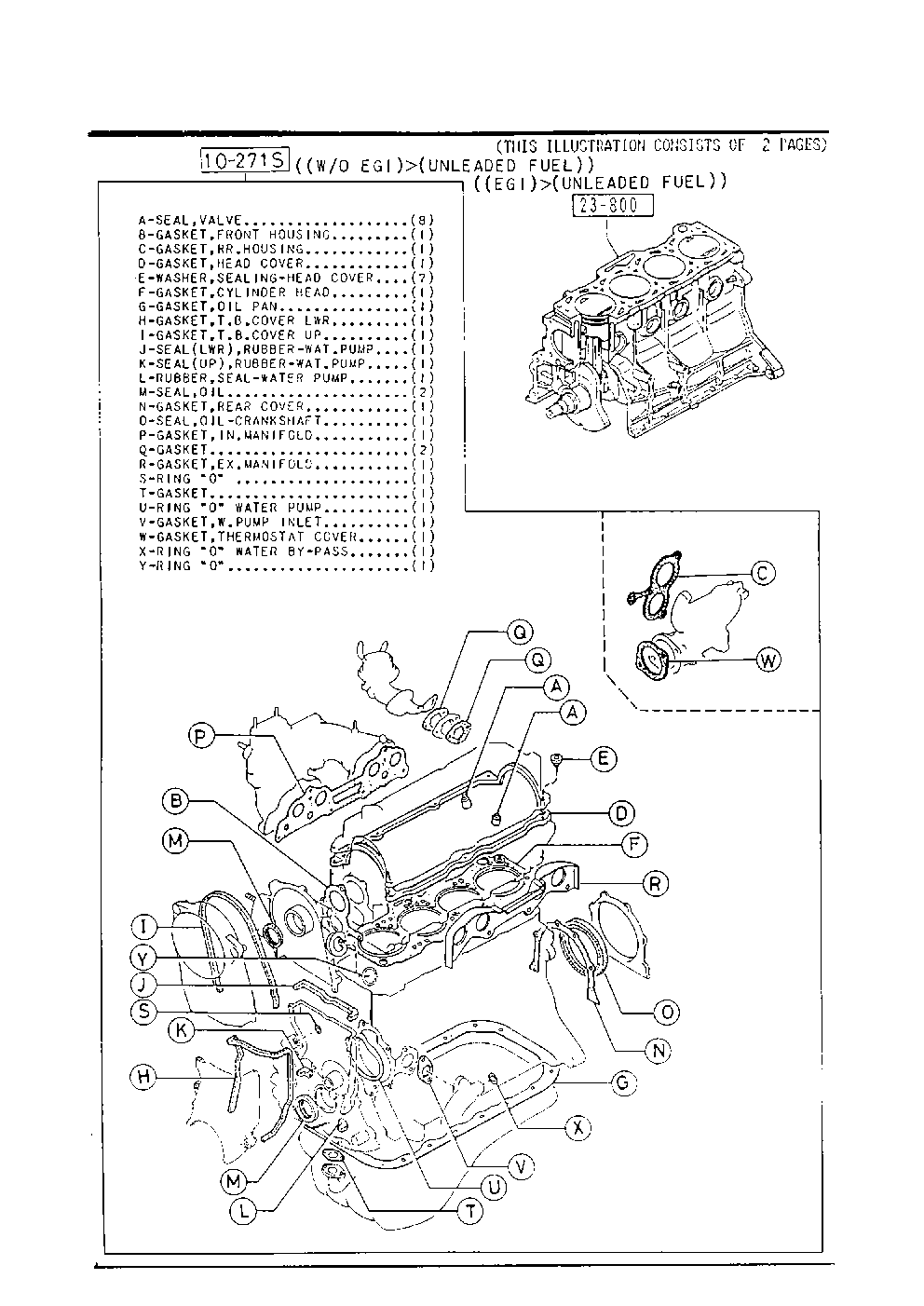 MAZDA 8AGM-10-271A - Комплект гарнитури, цилиндрова глава vvparts.bg