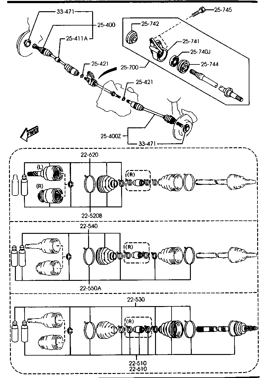 Hyundai F061-22-540A - Маншон, полуоска vvparts.bg