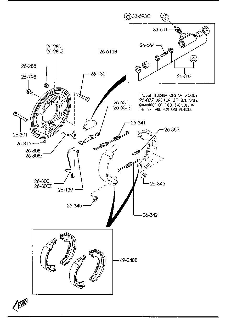 Honda URY2-26-38Z - Комплект спирачна челюст vvparts.bg