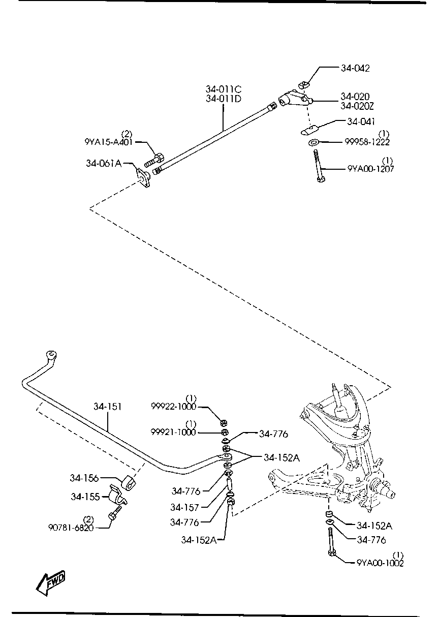 MAZDA UH71-34-152 - Биалета vvparts.bg