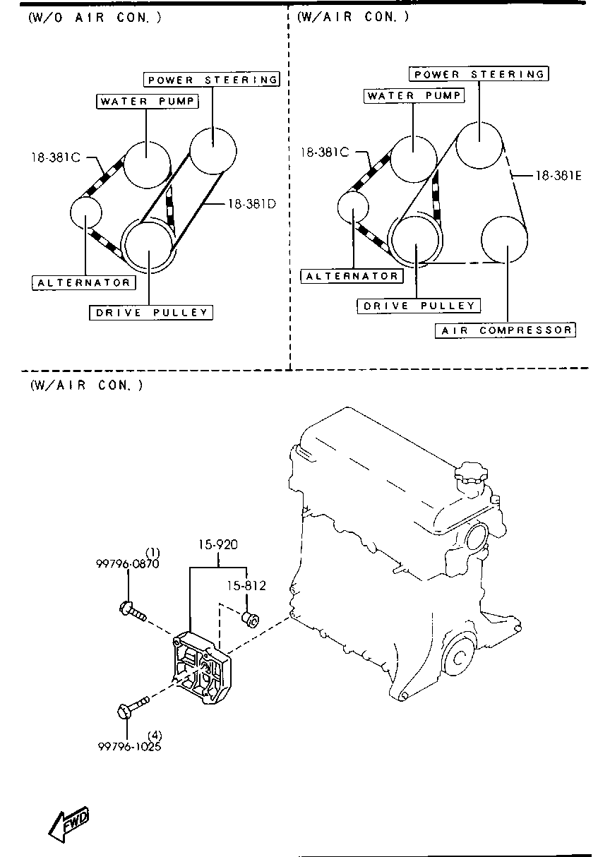 KIA B3C7-15-907C - Пистов ремък vvparts.bg