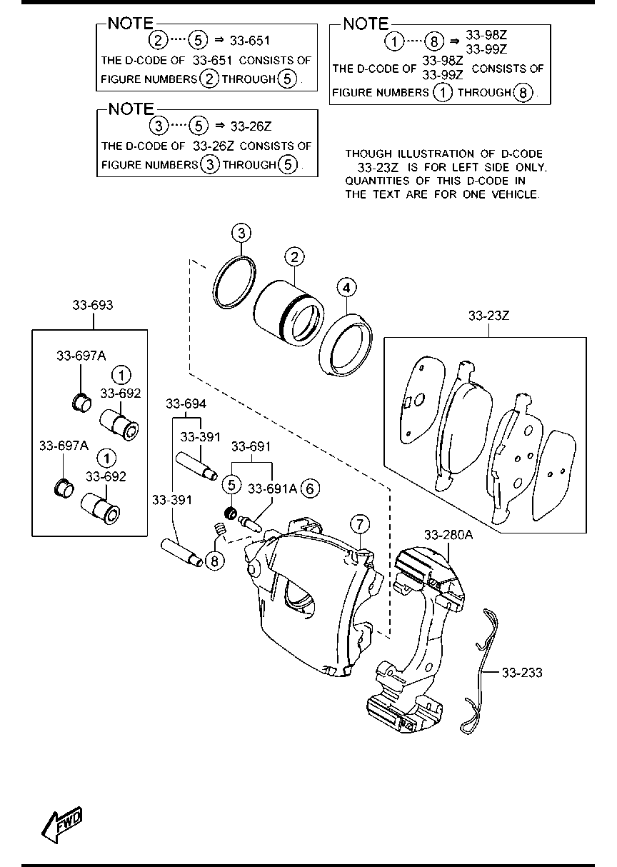 MAZDA BPYK-33-71XC - Спирачен апарат vvparts.bg