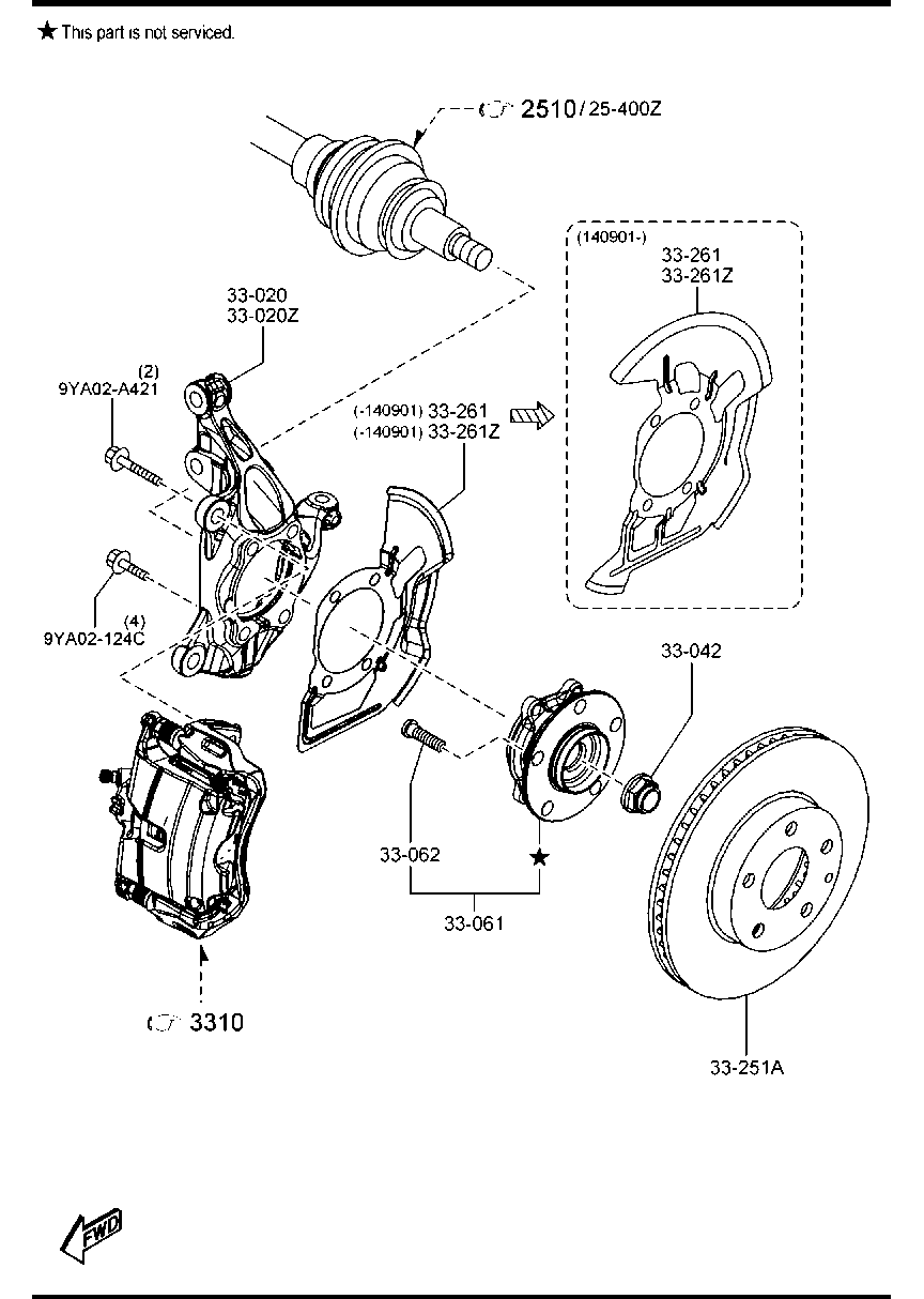 MAZDA B45G-33-251A - Спирачен диск vvparts.bg