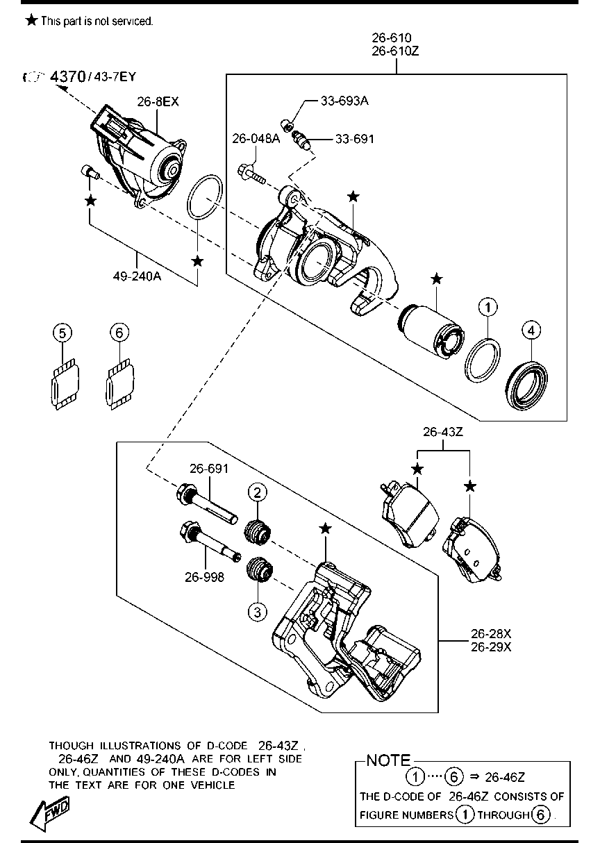 MAZDA GMY0-26-28X - Бодещ болт (щифт), спирачен апарат vvparts.bg