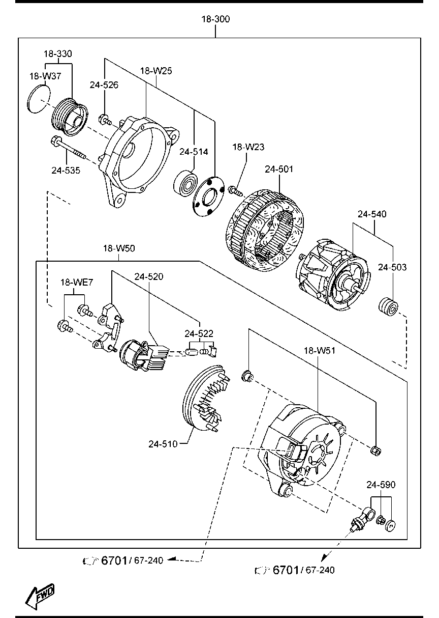 MAZDA SH1N-18-300 - Генератор vvparts.bg