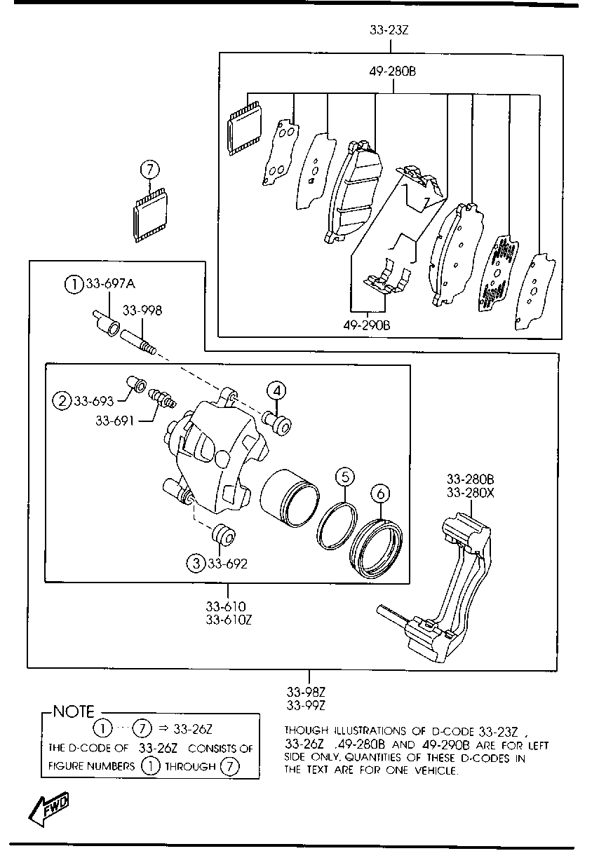 MAZDA GJ6A-33-61XA - Спирачен апарат vvparts.bg