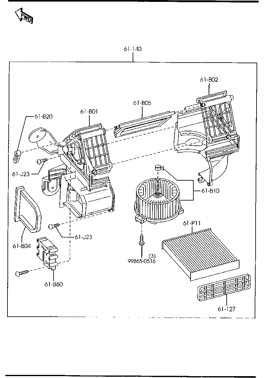 MAZDA GJ6A-61-P11A - Филтър купе (поленов филтър) vvparts.bg