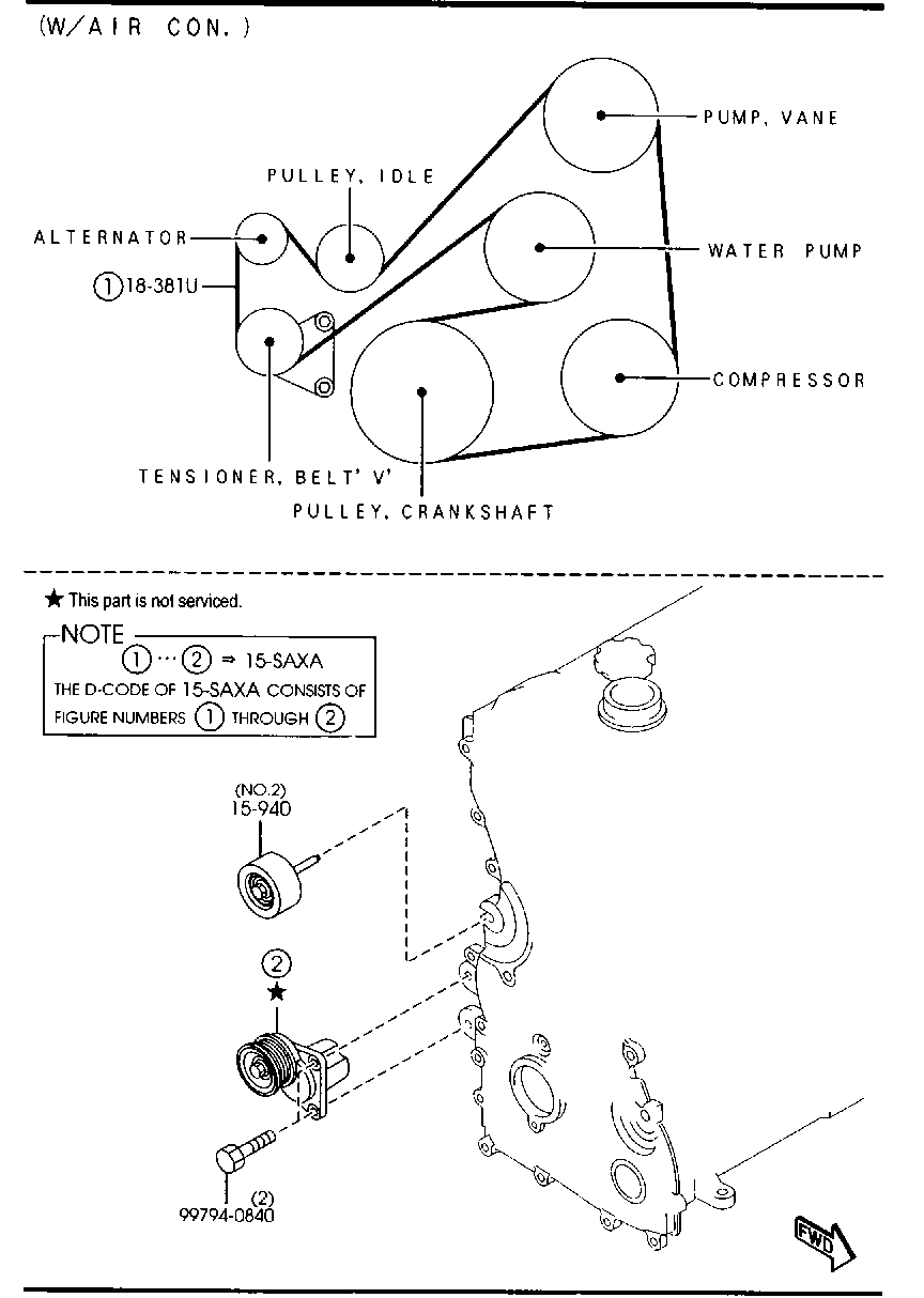 Mercury L327-15-940A - Ремъчен обтегач, пистов ремък vvparts.bg