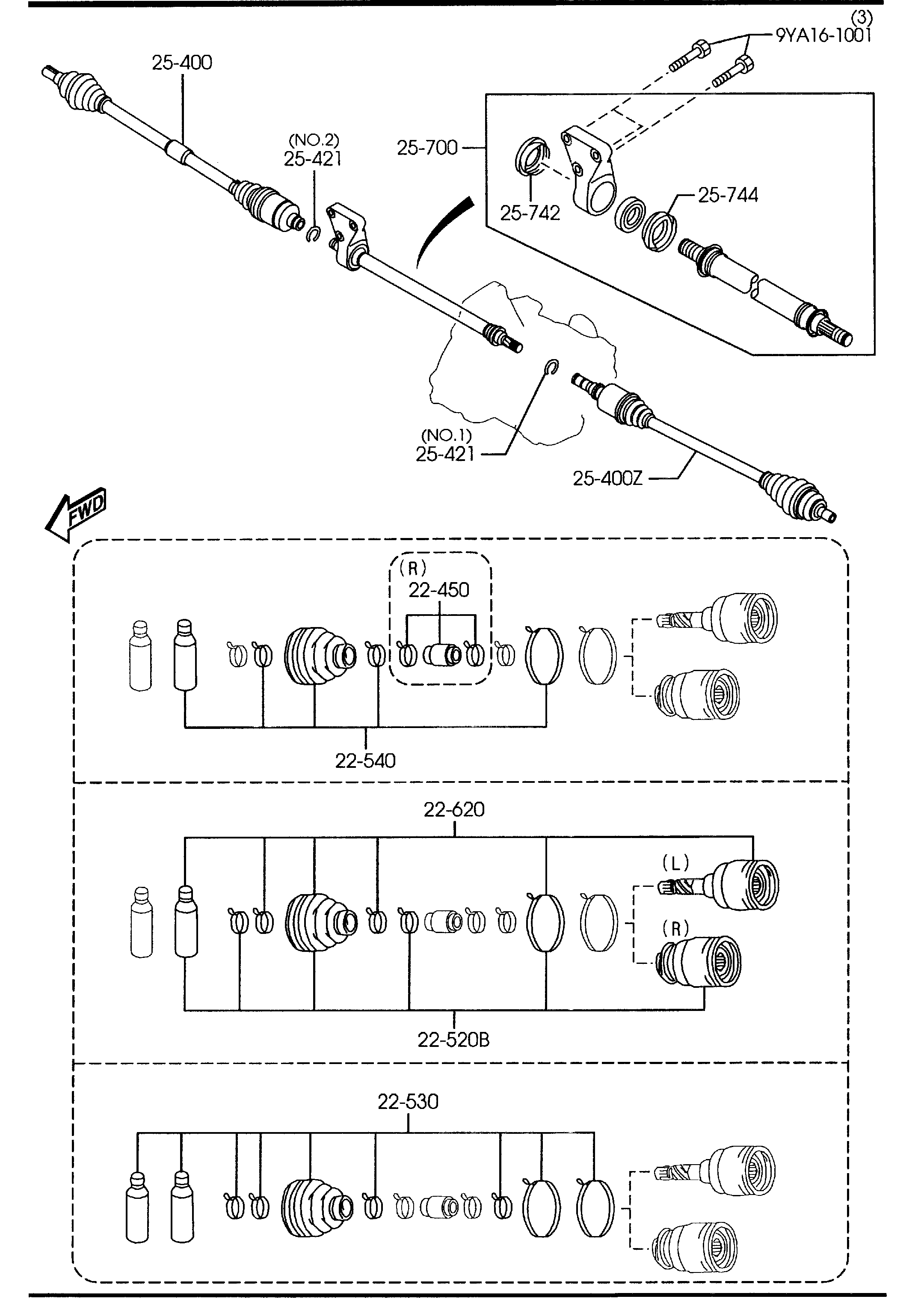 MAZDA GG25-22-530 - Маншон, полуоска vvparts.bg