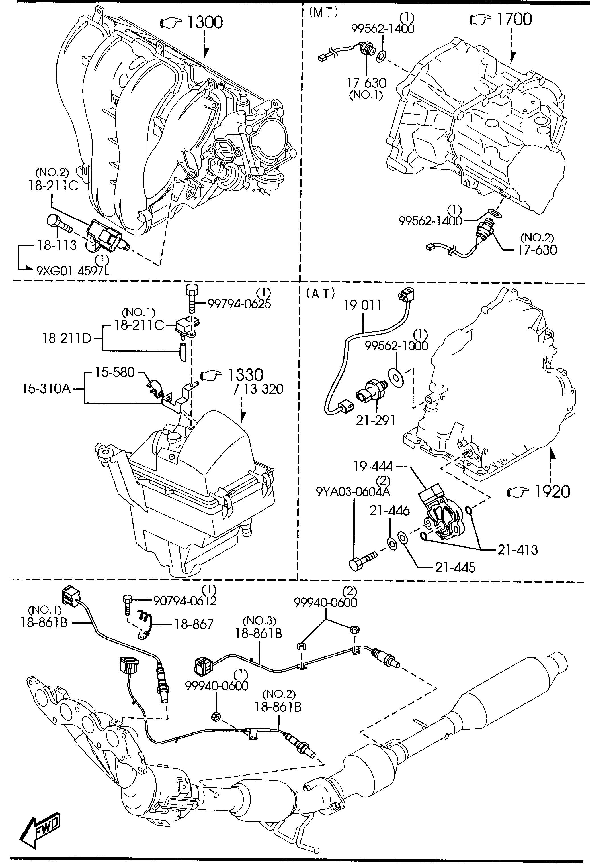 MAZDA LF01-18-501 - Датчик, налягане на маслото vvparts.bg