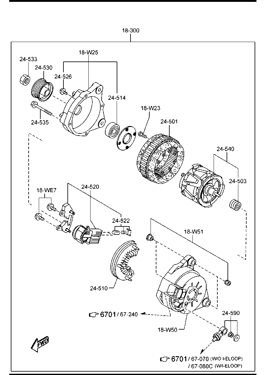 MAZDA PE01-18-300 - Генератор vvparts.bg