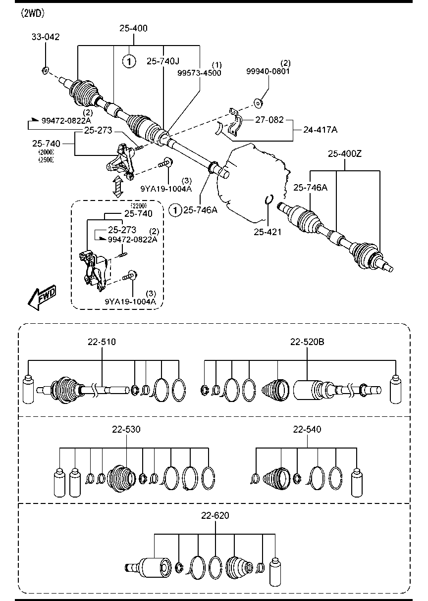 MAZDA GDB1-22-540 - Маншон, полуоска vvparts.bg