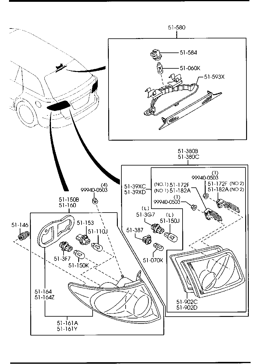 MAZDA GJ5E-51-3J0A - Задни светлини vvparts.bg