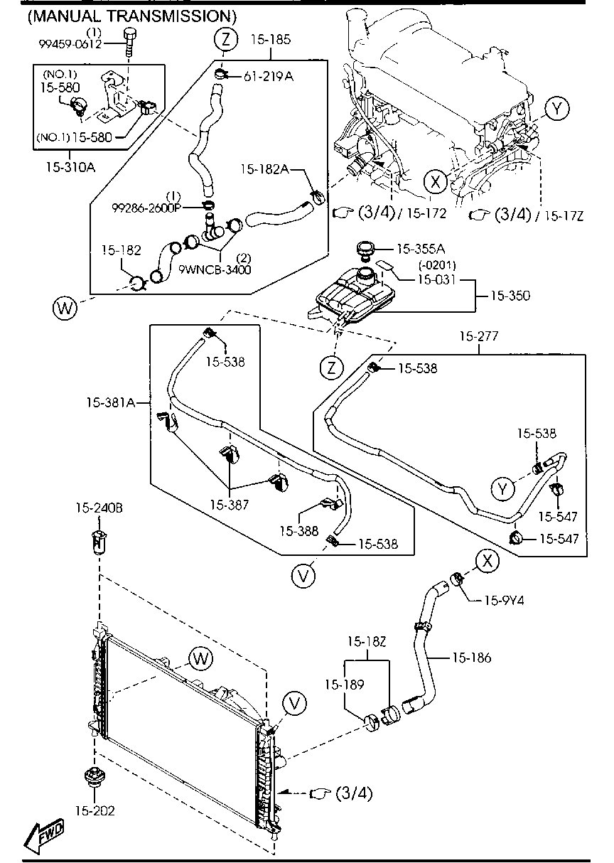 MAZDA LF8B-15-360A - Разширителен съд, охладителна течност vvparts.bg