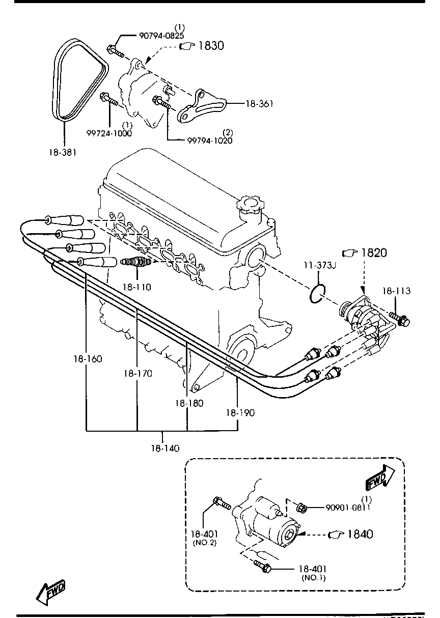 Mercury B587-18-381 - Пистов ремък vvparts.bg