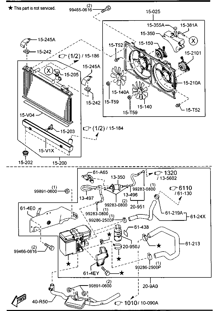 MAZDA L327-15-351B - Разширителен съд, охладителна течност vvparts.bg