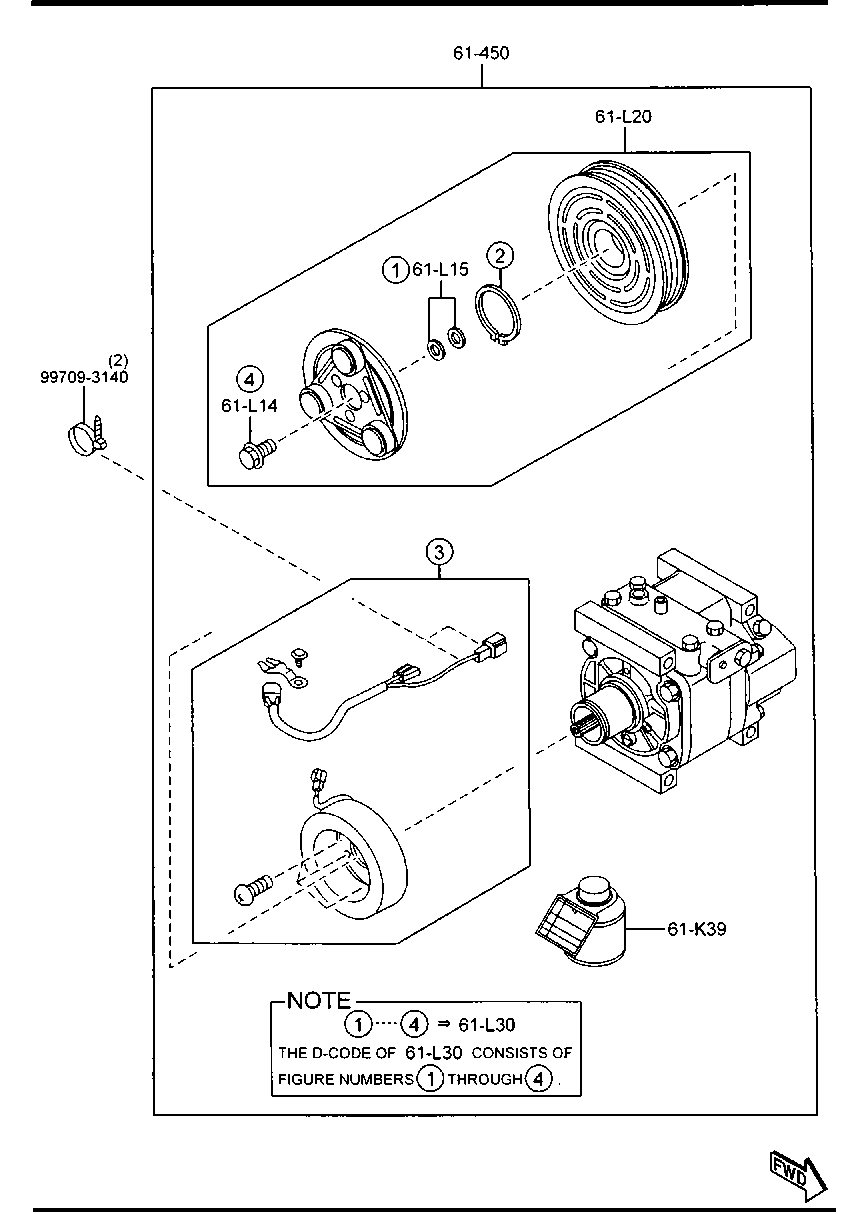 MAZDA GDB1-61-450 - Компресор, климатизация vvparts.bg