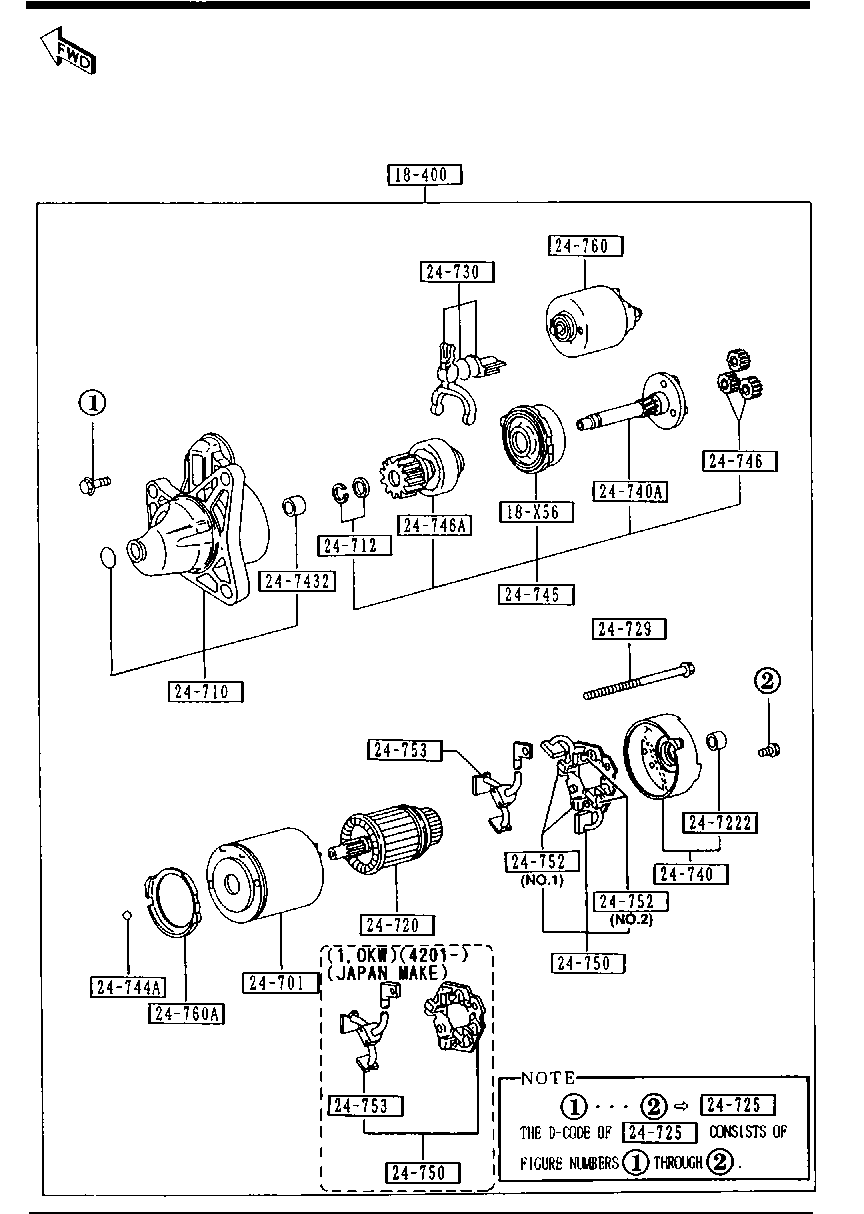 MAZDA F225-18-X56 - Колектор, генератор vvparts.bg