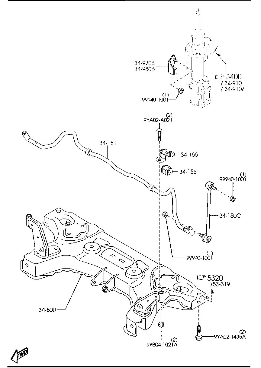 MAZDA (CHANGAN) D651-34-170 - Биалета vvparts.bg